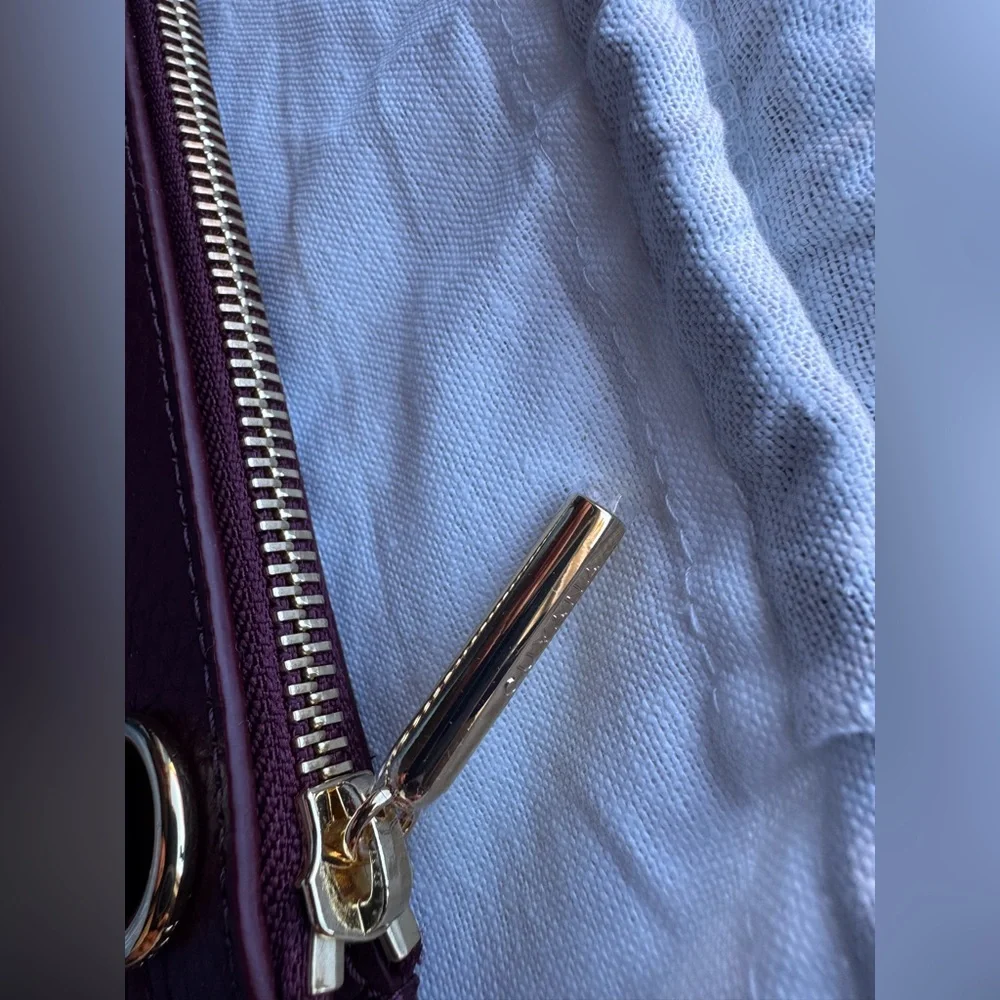 NWT Cuyana System Zipper Pouch in Cherry Pebbled Leather - Picture 11 of 13